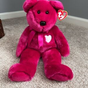 Ty Pink Teddy Bear Plush Valentina